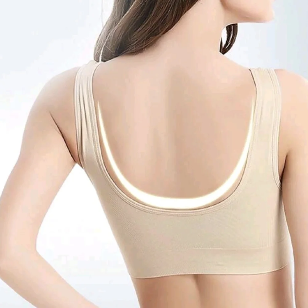 TAN/NUDE Wireless/Seamless/Padless Wide Comfort Strap Bra